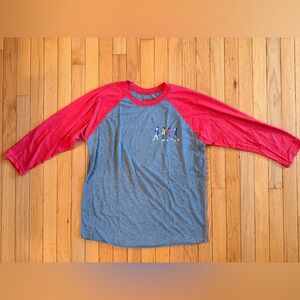 Women’s NWOT Stranger Things 3/4 Sleeve T-shirt By Netflix Size Medium Gray Red